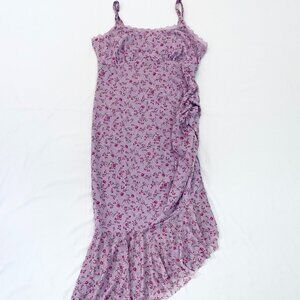 Wild Fable Purple Floral Asymmetrical Dress